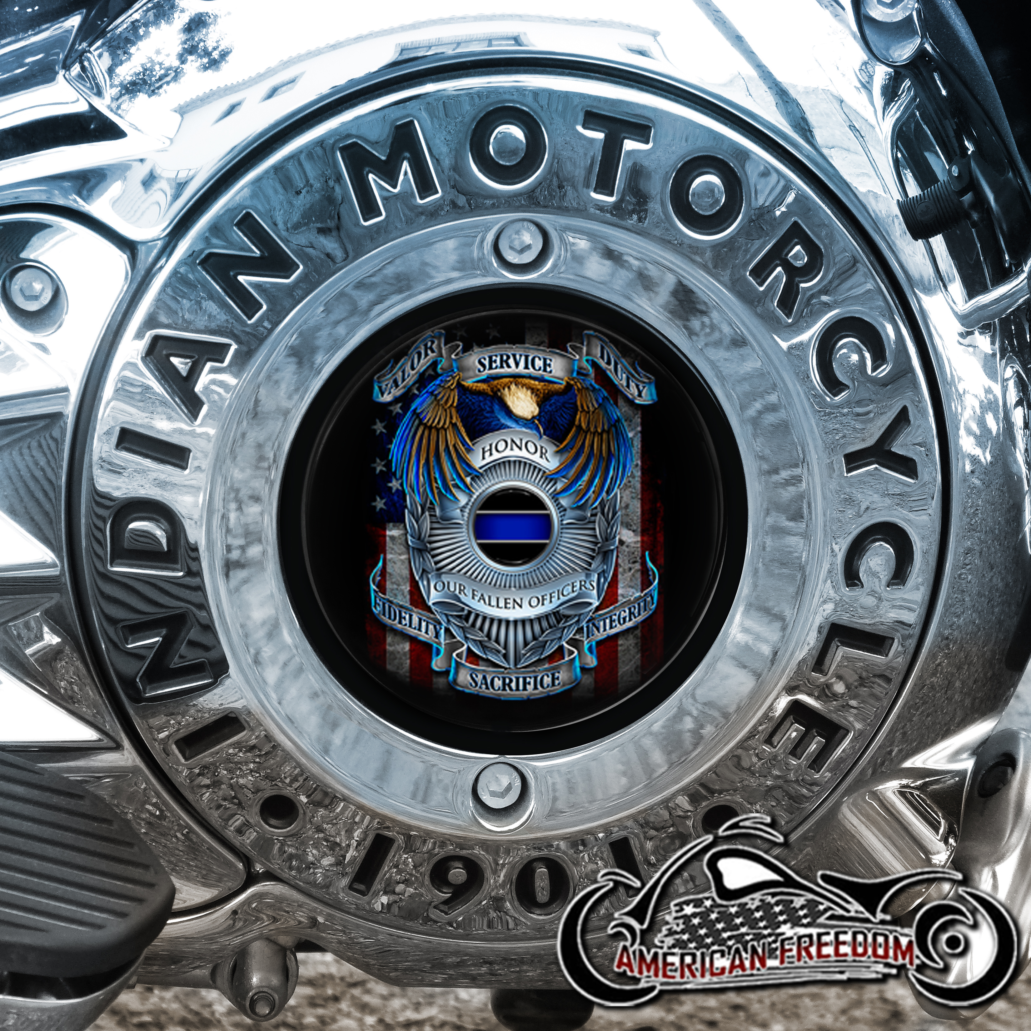 Indian Motorcycles Thunder Stroke Derby Insert - Fallen Officers